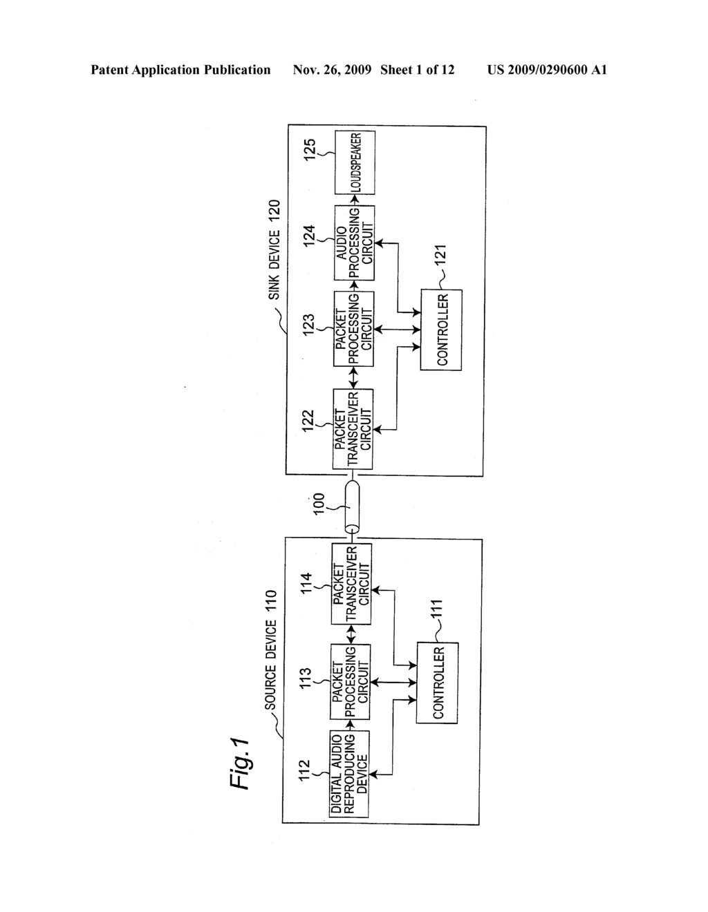 COMMUNICATION SYSTEM PROVIDED WITH TRANSMITTER FOR TRANSMITTING AUDIO CONTENTS USING PACKET FRAME OF AUDIO DATA - diagram, schematic, and image 02