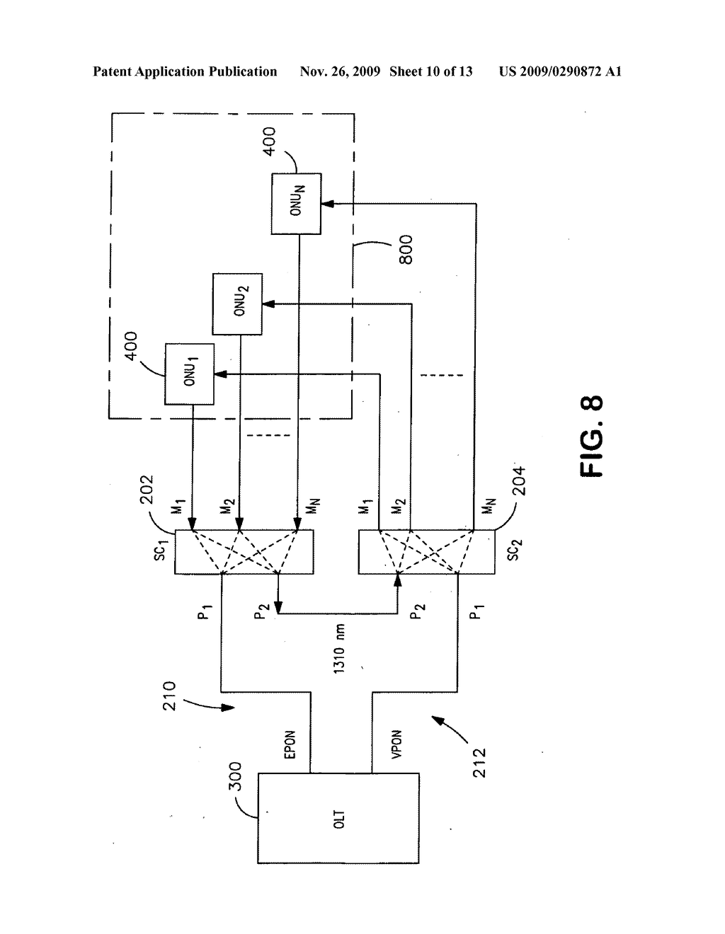 Broadband optical network apparatus and method - diagram, schematic, and image 11