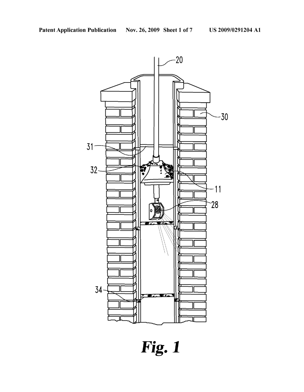 DEVICE AND METHOD FOR REPAIRING MORTAR JOINTS BETWEEN CHIMNEY TILES - diagram, schematic, and image 02