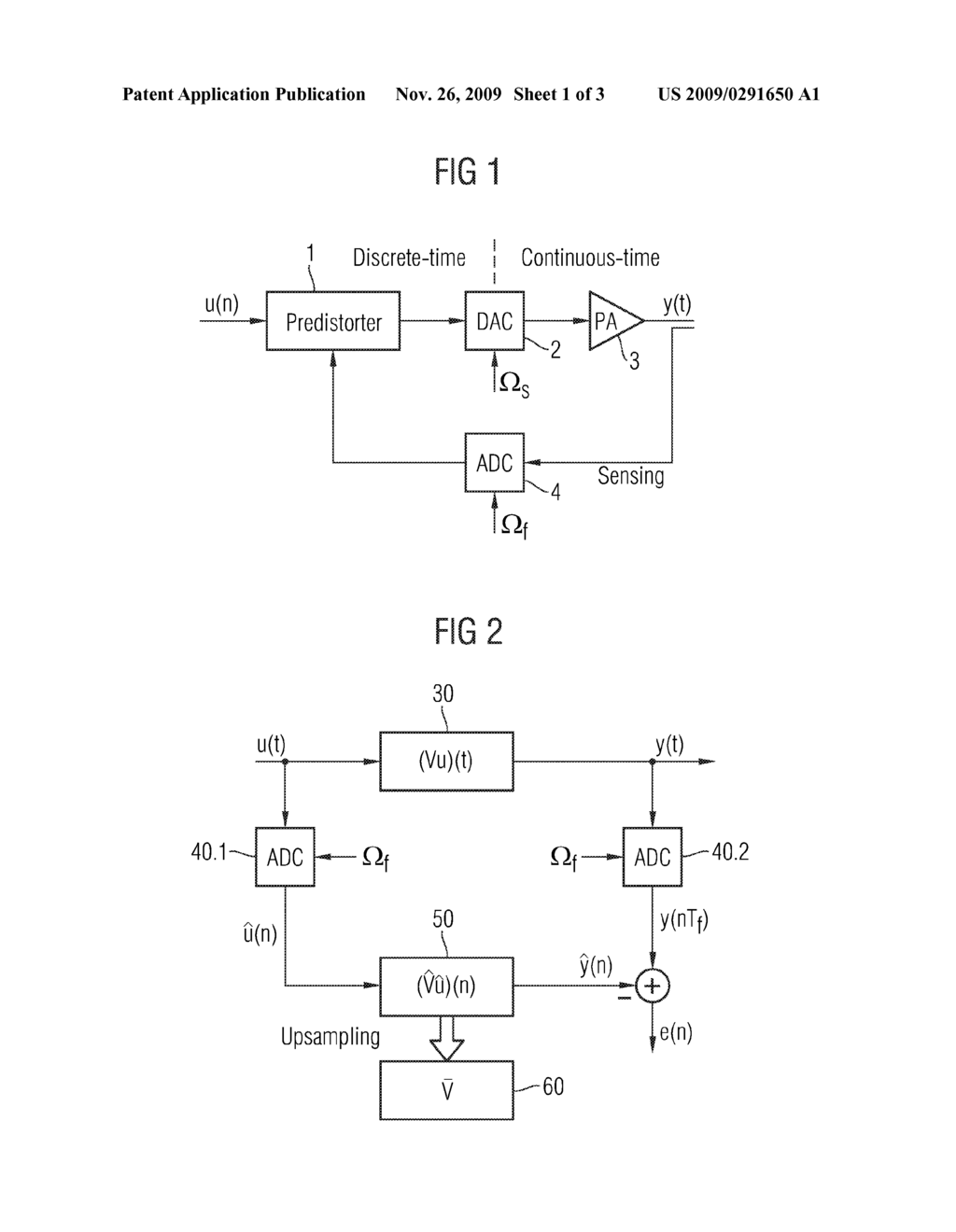 ADAPTIVE PREDISTORTER COUPLED TO A NONLINEAR ELEMENT - diagram, schematic, and image 02