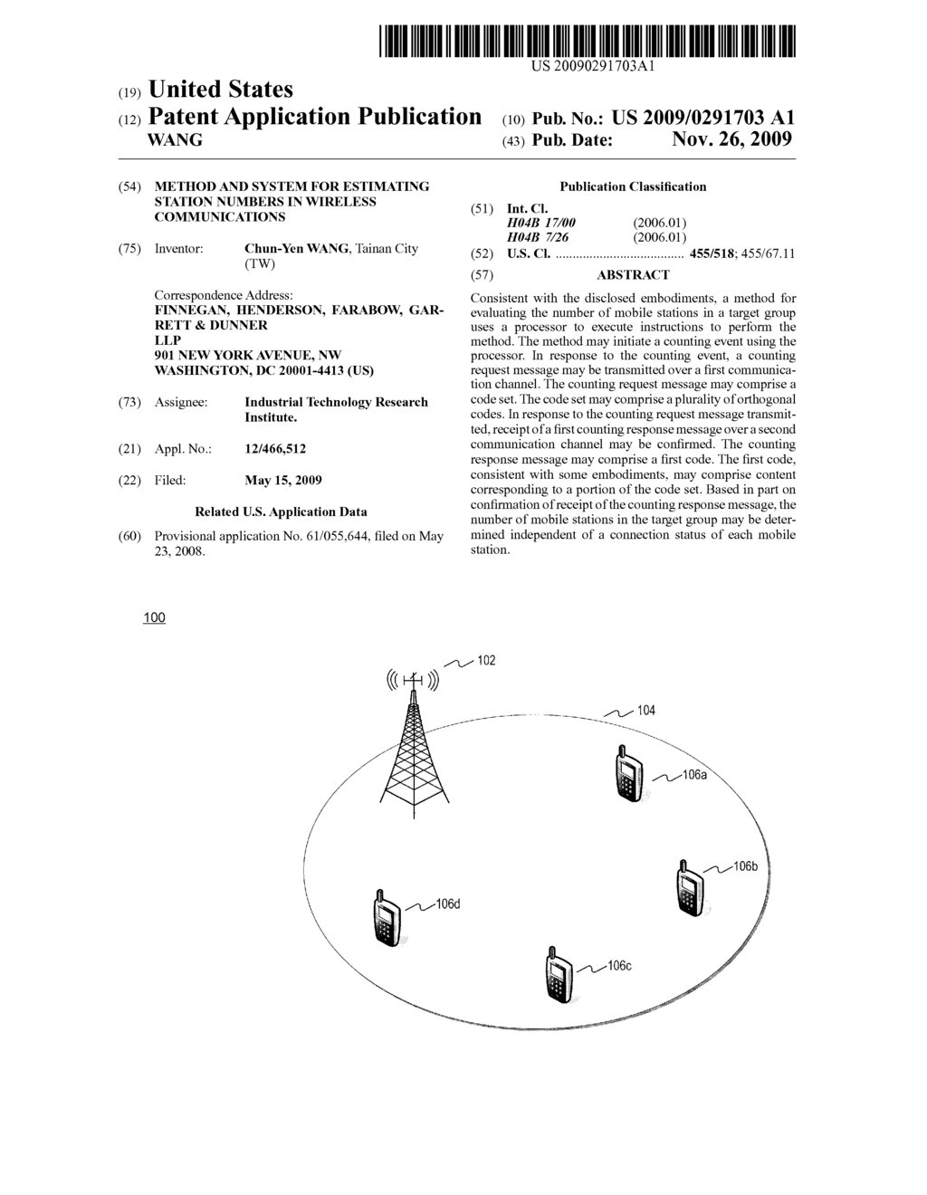 METHOD AND SYSTEM FOR ESTIMATING STATION NUMBERS IN WIRELESS COMMUNICATIONS - diagram, schematic, and image 01