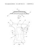 DISPOSABLE ABSORBENT ARTICLE HAVING CAPACITY TO STORE LOW-VISCOSITY FECAL MATERIAL diagram and image