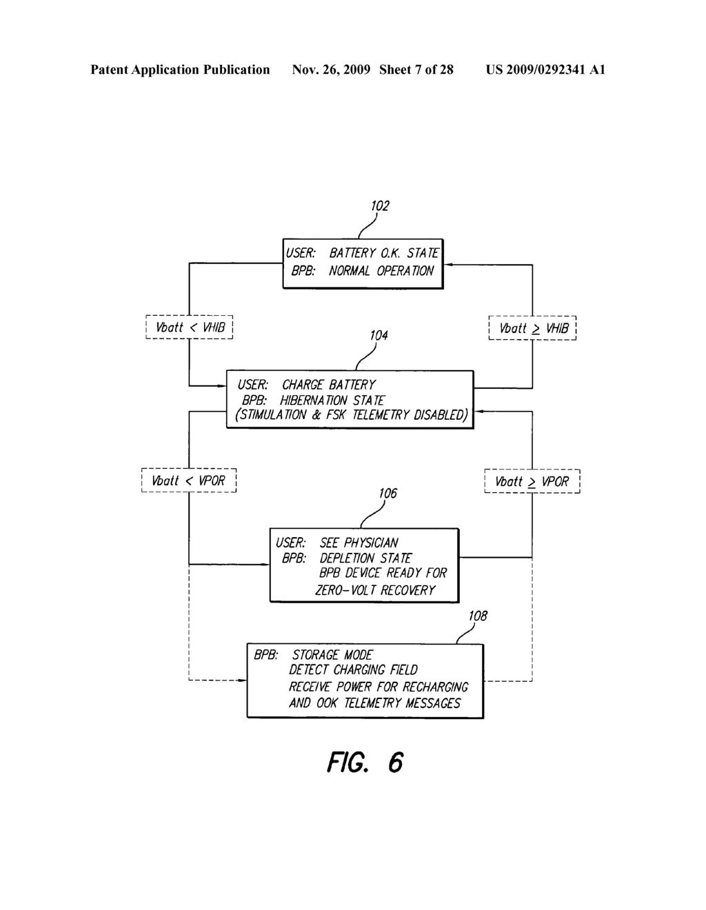 Method for Controlling Telemetry in an Implantable Medical Device Based on Power Source Capacity - diagram, schematic, and image 08