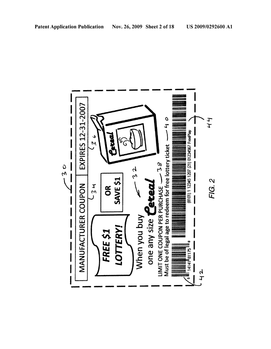 METHOD FOR POINT OF SALE CONSUMER PACKAGED GOODS AND LOTTERY PROMOTIONS - diagram, schematic, and image 03