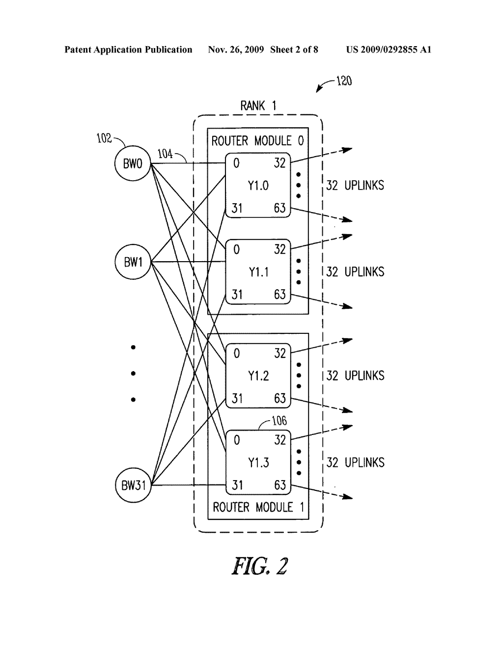 HIGH-RADIX INTERPROCESSOR COMMUNICATIONS SYSTEM AND METHOD - diagram, schematic, and image 03