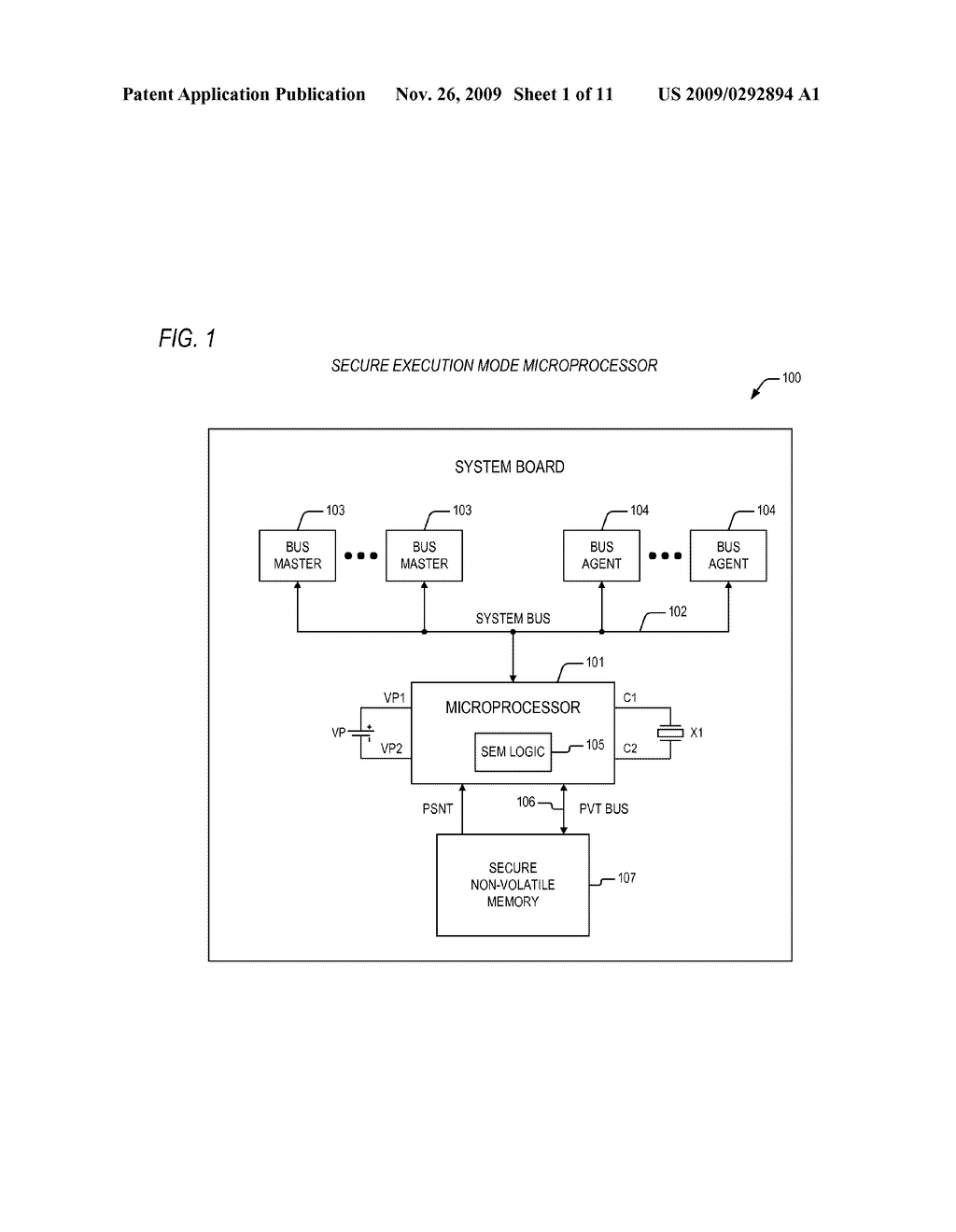 MICROPROCESSOR HAVING INTERNAL SECURE MEMORY - diagram, schematic, and image 02