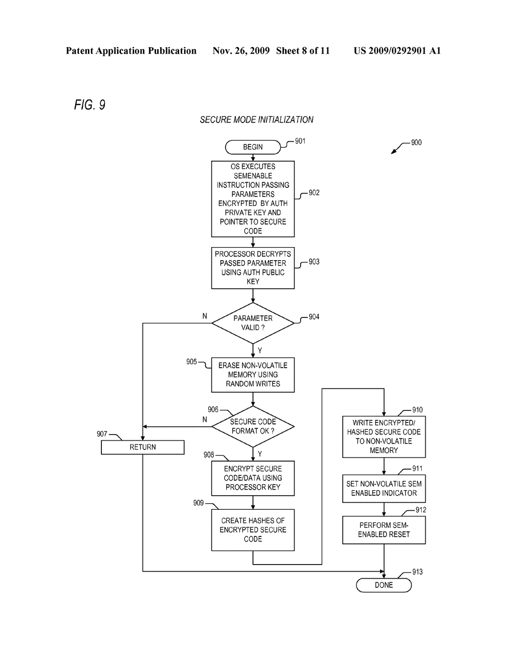 MICROPROCESSOR APPARATUS AND METHOD FOR PERSISTENT ENABLEMENT OF A SECURE EXECUTION MODE - diagram, schematic, and image 09