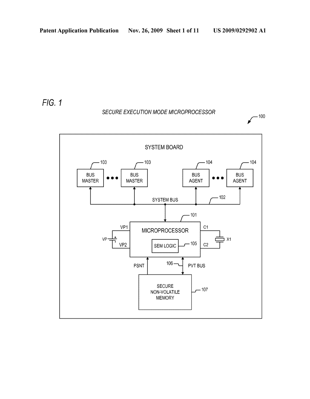 APPARATUS AND METHOD FOR MANAGING A MICROPROCESSOR PROVIDING FOR A SECURE EXECUTION MODE - diagram, schematic, and image 02