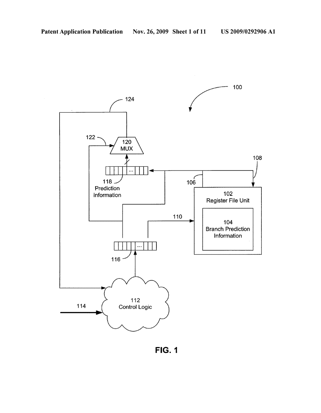 Multi-Mode Register File For Use In Branch Prediction - diagram, schematic, and image 02