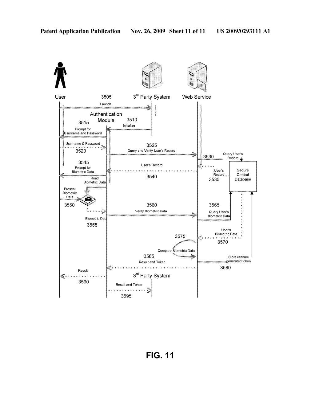 THIRD PARTY SYSTEM FOR BIOMETRIC AUTHENTICATION - diagram, schematic, and image 12