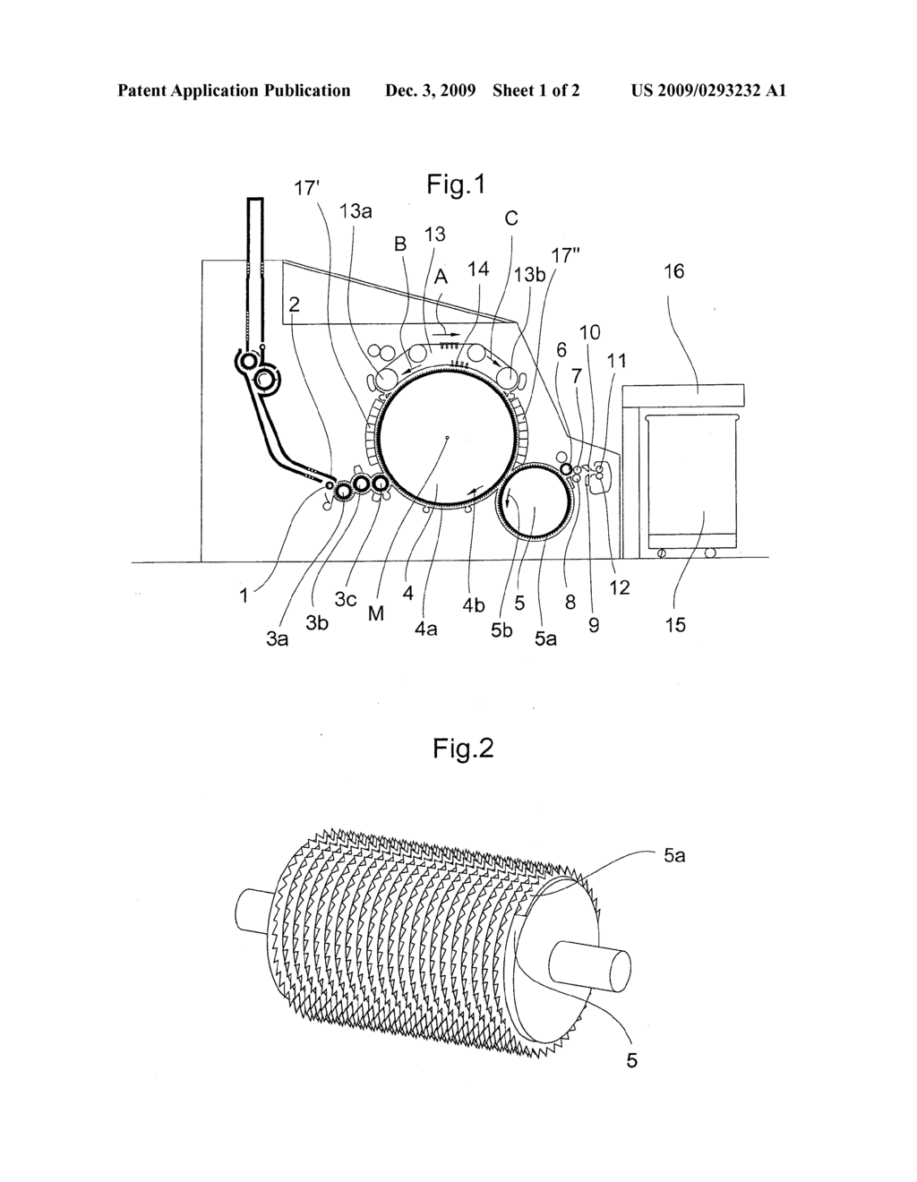 APPARATUS ON A FLAT CARD OR ROLLER CARD HAVING A CYLINDER AND AT LEAST ONE DOFFER - diagram, schematic, and image 02