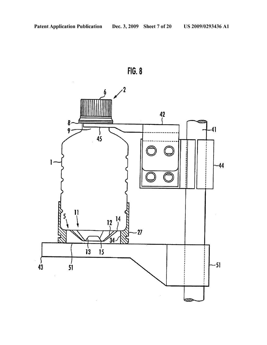 Method and Device for Producing Content Filling Bottle - diagram, schematic, and image 08