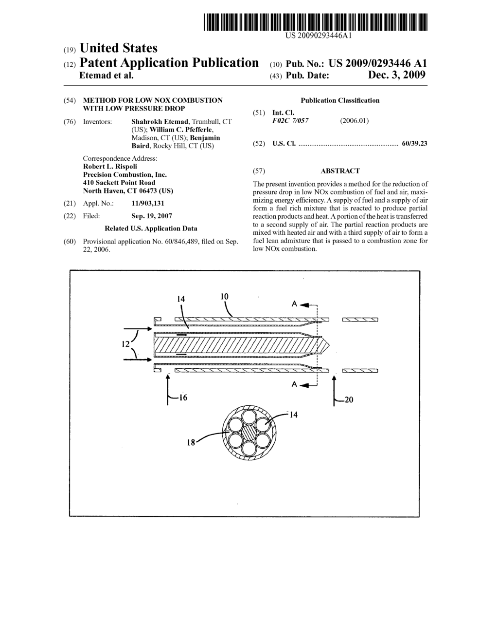 Method for low NOx combustion with low pressure drop - diagram, schematic, and image 01