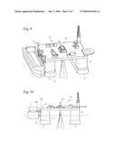 Semi-Submersible Offshore Structure Having Storage Tanks for Liquified Gas diagram and image