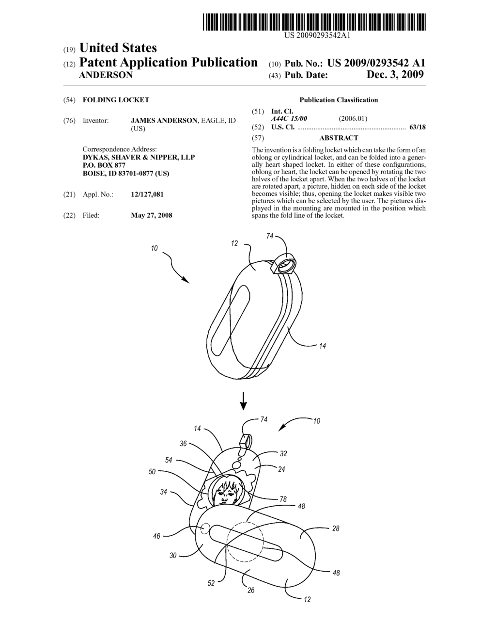 FOLDING LOCKET - diagram, schematic, and image 01