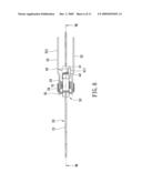 Workpiece splitting and kickback-inhibiting assembly for a table cutting machine diagram and image