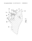 Workpiece splitting and kickback-inhibiting assembly for a table cutting machine diagram and image