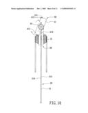 Workpiece splitting and kickback-inhibiting assembly for a table cutting machine diagram and image