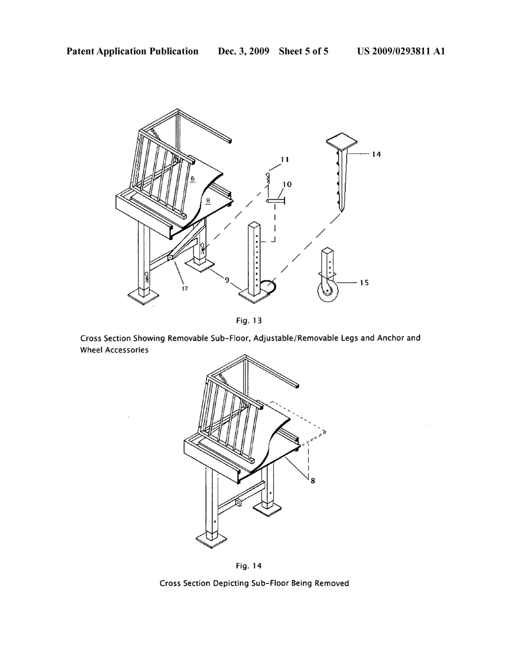 Bale-buddy animal feeder with powered hinged floor - diagram, schematic, and image 06