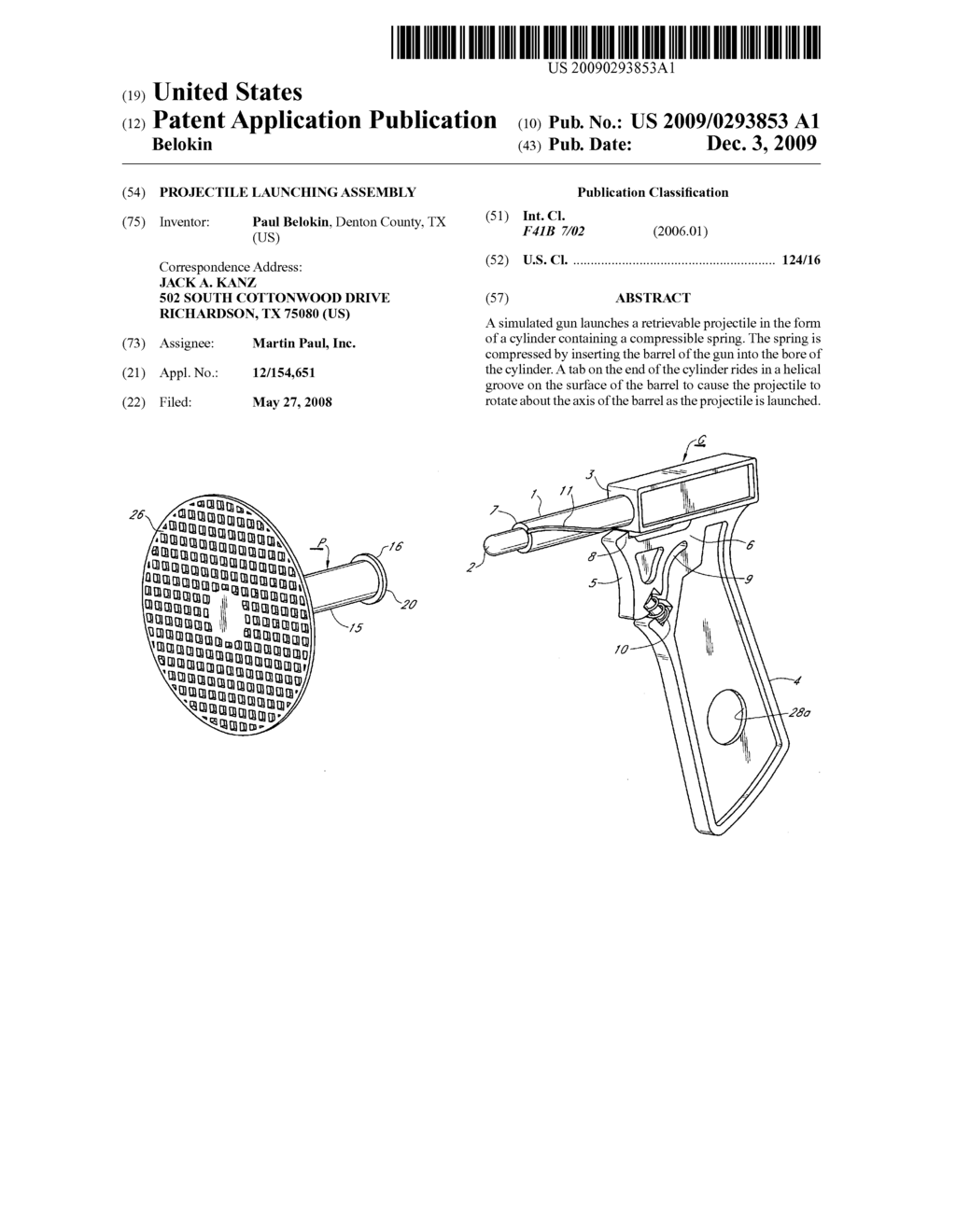 Projectile launching assembly - diagram, schematic, and image 01