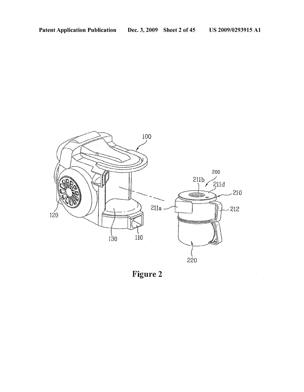 VACUUM CLEANER WITH REMOVABLE DUST COLLECTOR, AND METHODS OF OPERATNG THE SAME - diagram, schematic, and image 03