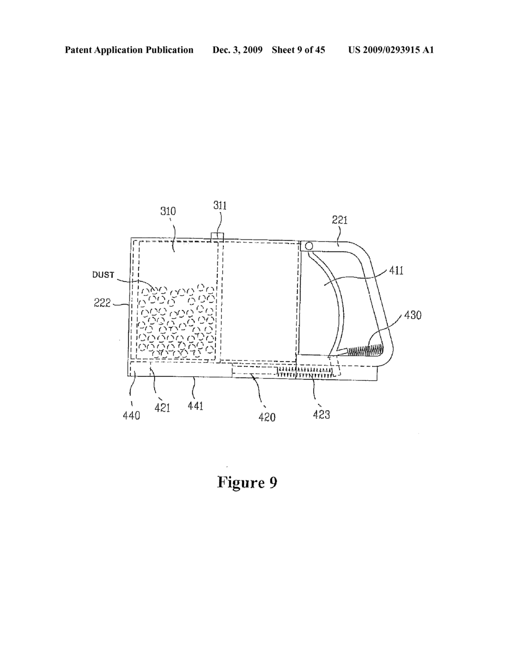 VACUUM CLEANER WITH REMOVABLE DUST COLLECTOR, AND METHODS OF OPERATNG THE SAME - diagram, schematic, and image 10