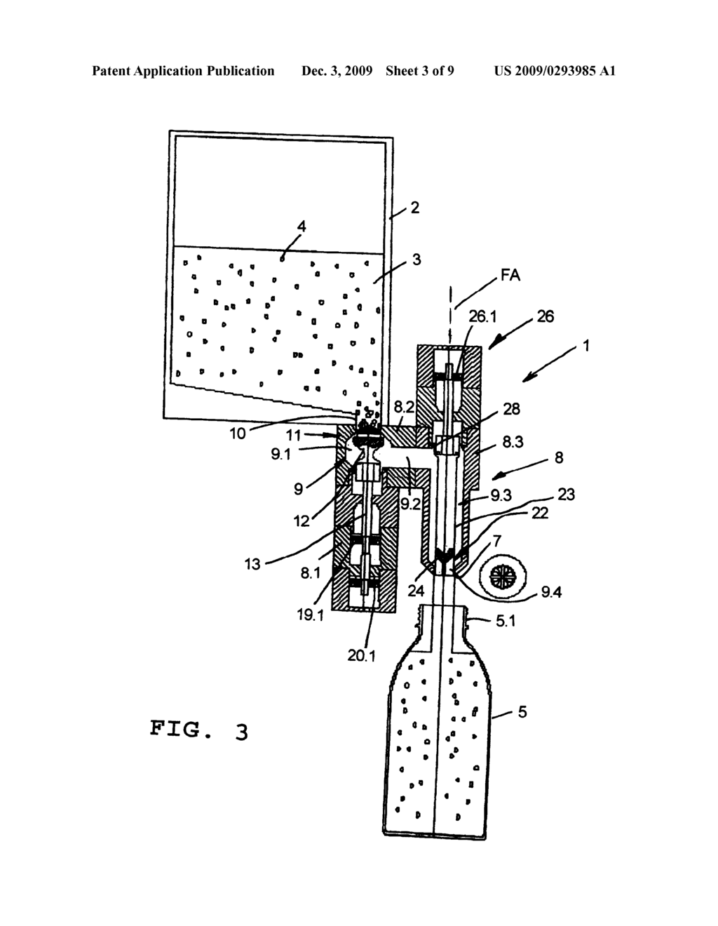 BEVERAGE BOTTLE FILLING MACHINE FOR FILLING BOTTLES WITH FRUIT JUICES, BEVERAGE FILLING ELEMENT IN A BEVERAGE BOTTLE FILLING MACHINE WITH SUCH BEVERAGE FILLING ELEMENTS FOR FILLING BOTTLES OR SIMILAR CONTAINERS WITH FRUIT JUICES, AND A BEVERAGE BOTTLE FILLING ELEMENT FOR FILLING BOTTLES OR SIMILAR CONTAINERS WITH FRUIT JUICES - diagram, schematic, and image 04