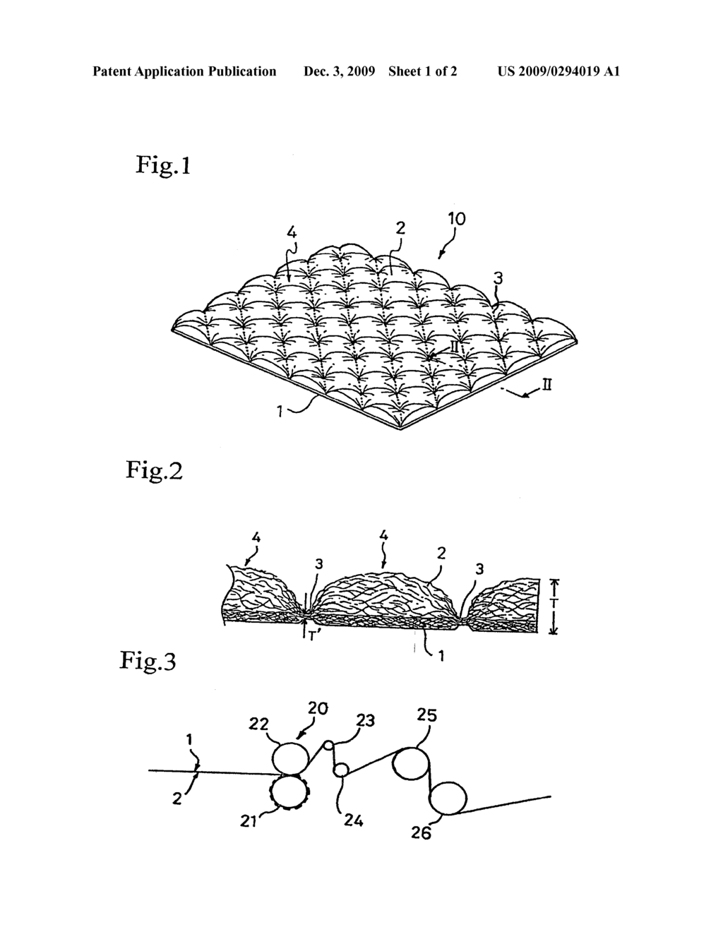 BULKY SHEET MATERIAL HAVING THREE-DIMENSIONAL PROTRUSIONS - diagram, schematic, and image 02