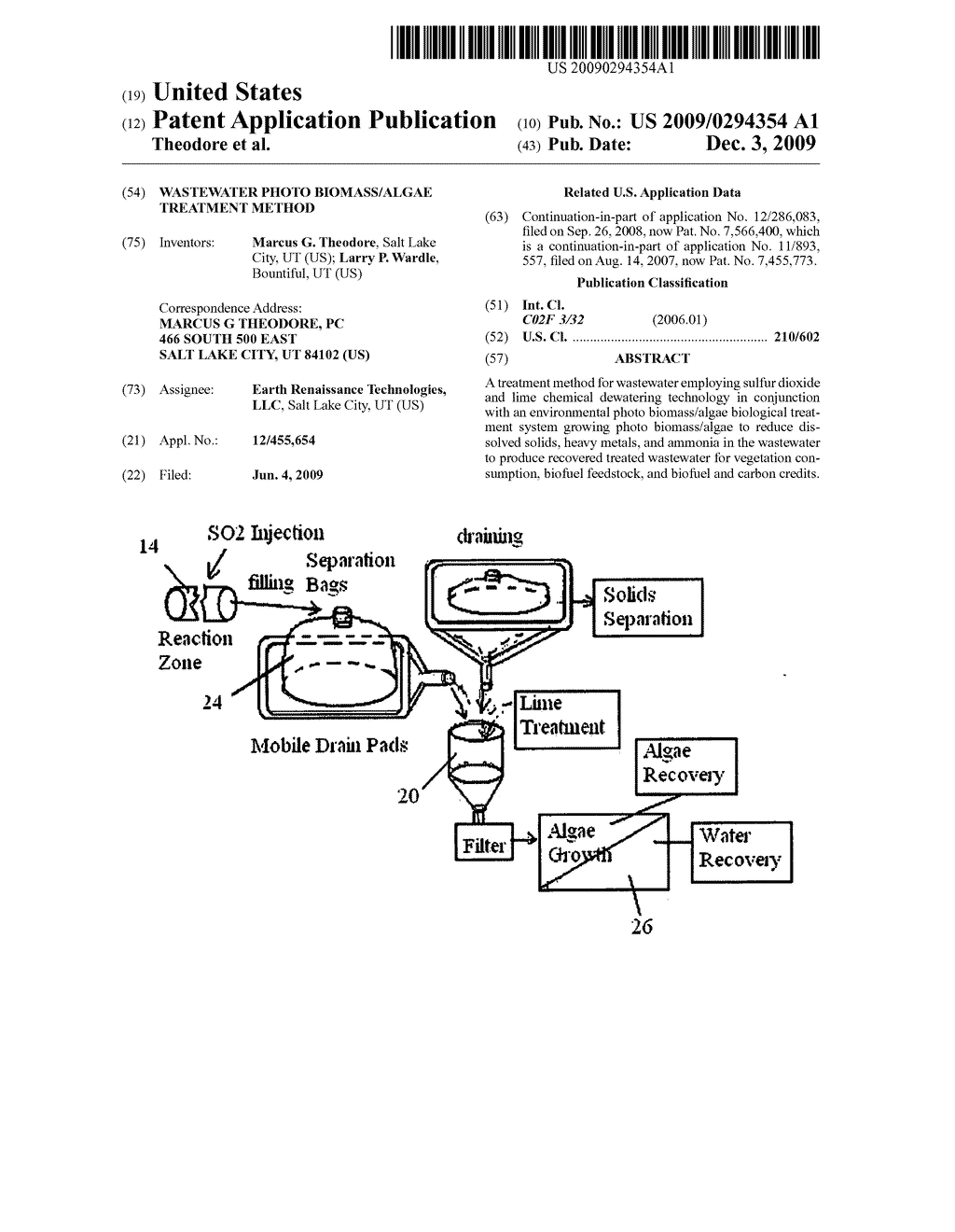 Wastewater photo biomass/algae treatment method - diagram, schematic, and image 01