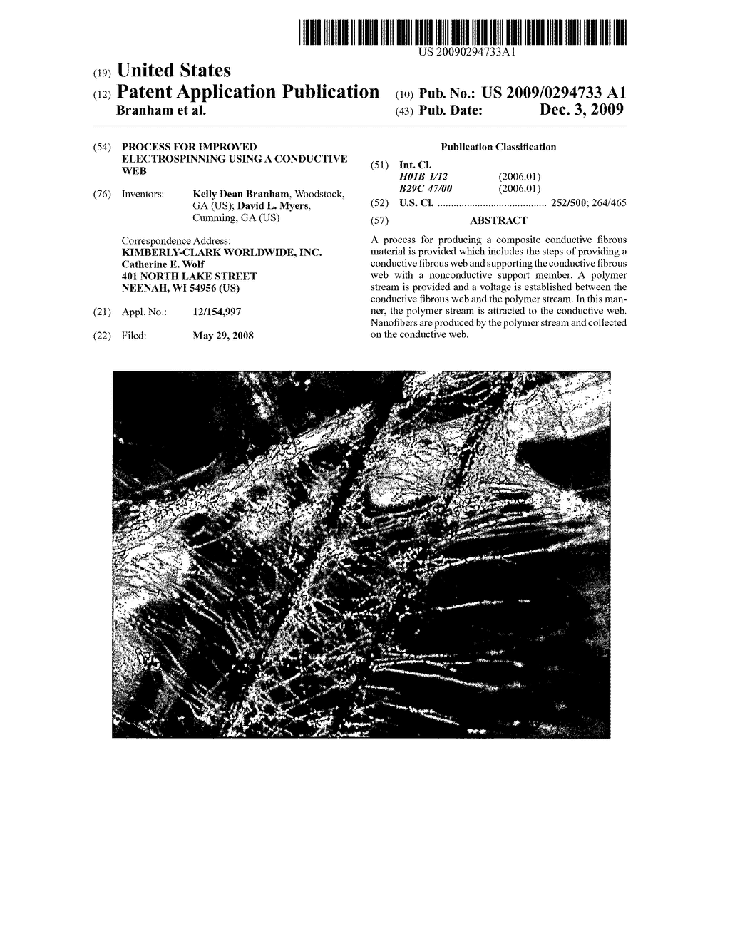 Process for improved electrospinning using a conductive web - diagram, schematic, and image 01