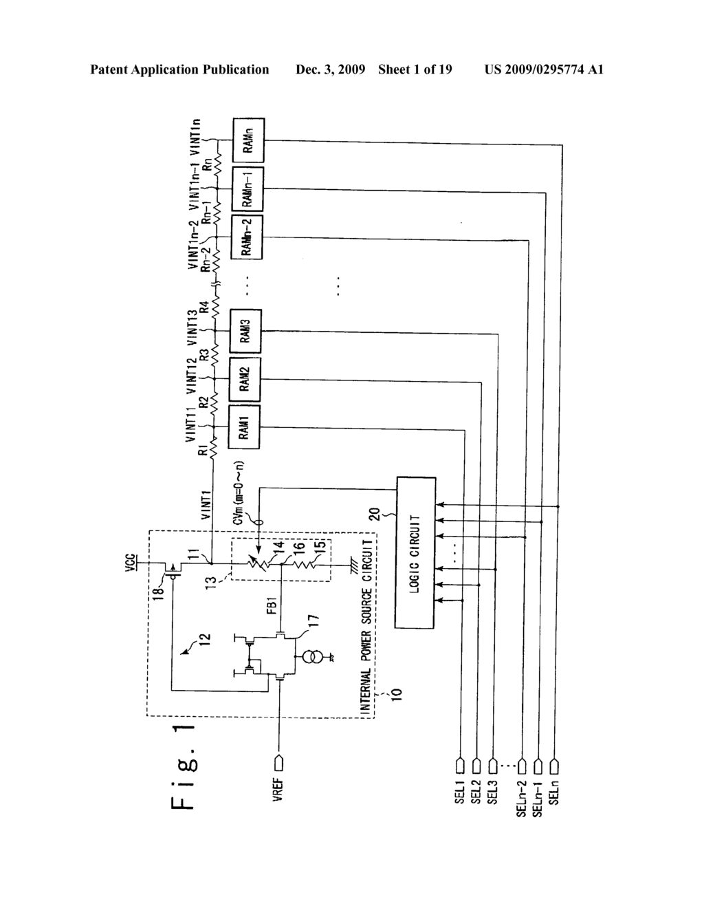 Semiconductor integrated circuit having internal voltage generating circuit - diagram, schematic, and image 02