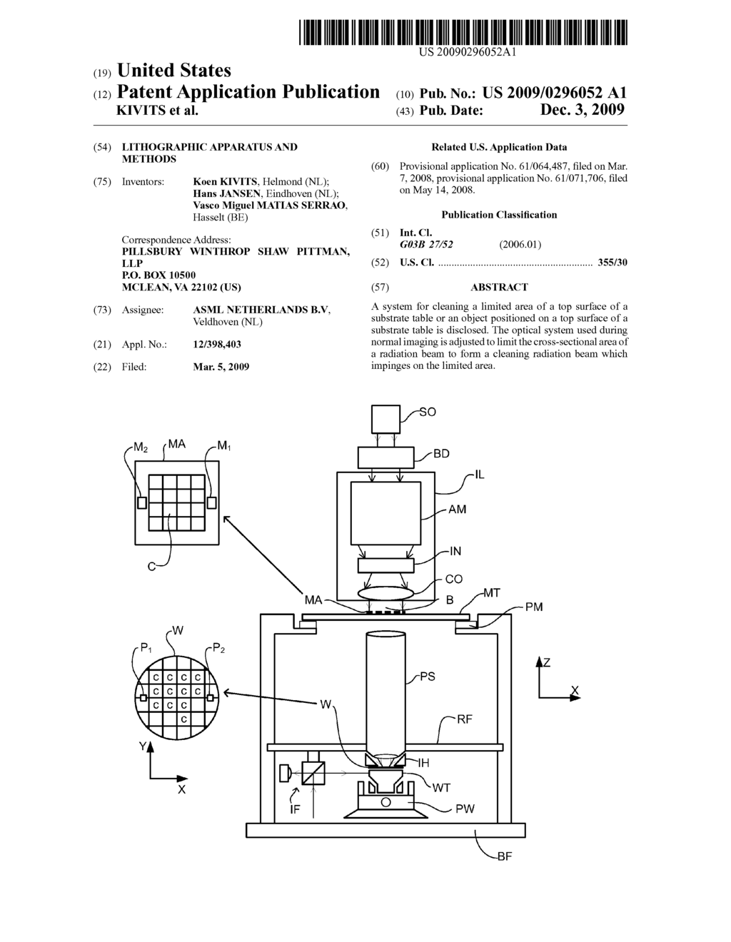 LITHOGRAPHIC APPARATUS AND METHODS - diagram, schematic, and image 01