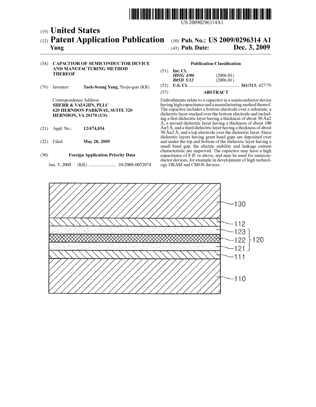 CAPACITOR OF SEMICONDUCTOR DEVICE AND MANUFACTURING METHOD THEREOF - diagram, schematic, and image 01