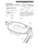 Support arm with clamps for adjustably fastening a visual display diagram and image