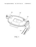 Support arm with clamps for adjustably fastening a visual display diagram and image