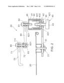 Support arm with clamps for adjustably fastening a visual display diagram and image