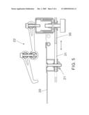 Support arm with clamps for adjustably fastening a visual display diagram and image