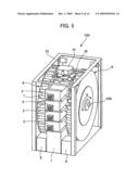 Library apparatus and method for delivering storage media in library apparatus diagram and image