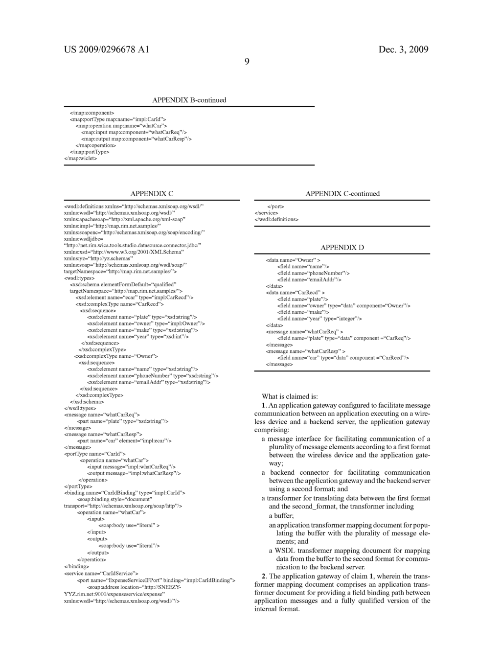 SYSTEM AND METHOD FOR GENERIC DATA MAPPING BETWEEN WIRELESS COMPONENT APPLICATIONS AND APPLICATION DATA SOURCES - diagram, schematic, and image 19