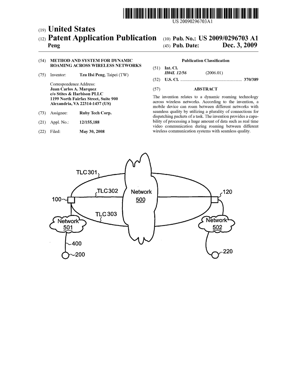 Method and system for dynamic roaming across wireless networks - diagram, schematic, and image 01