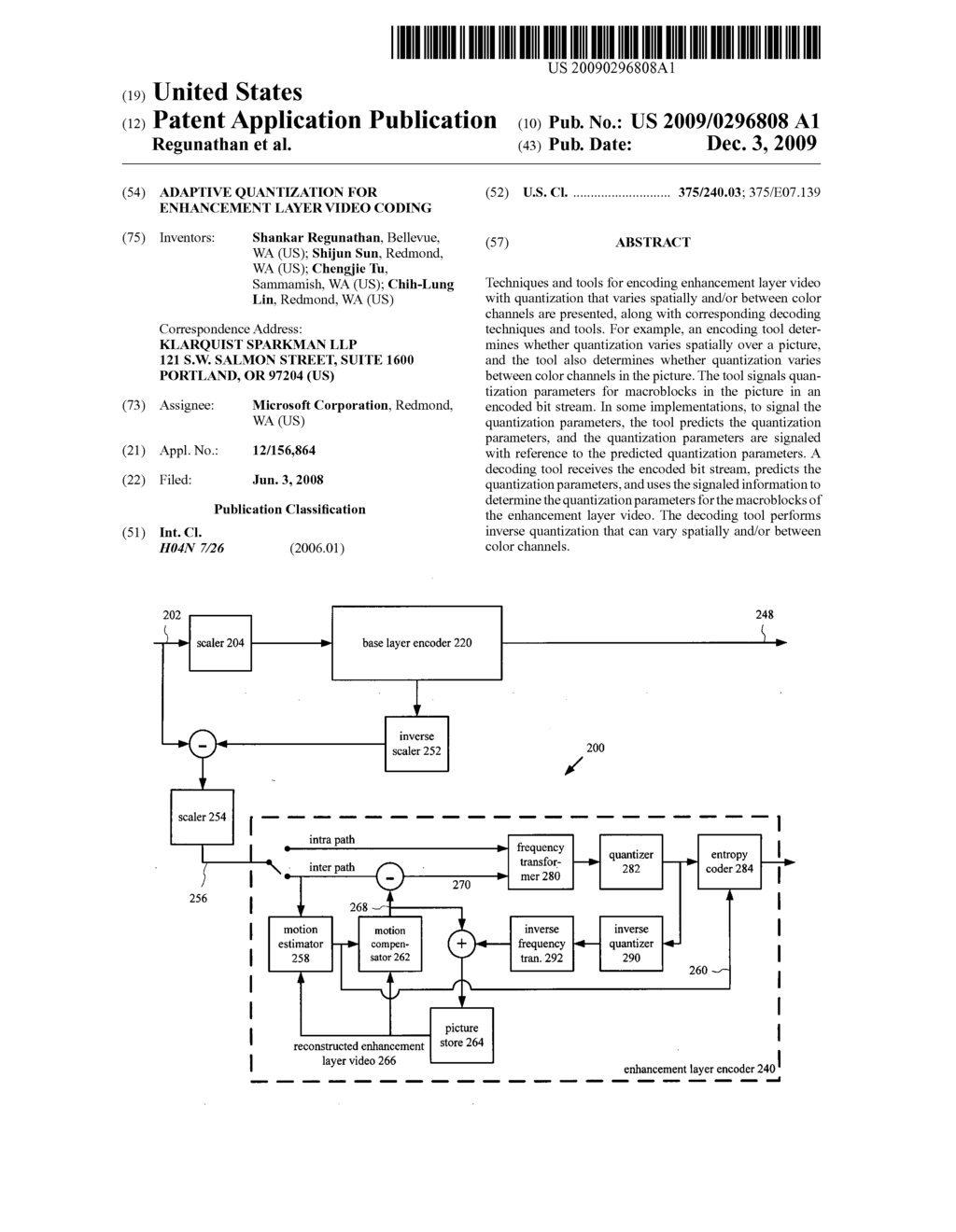 Adaptive quantization for enhancement layer video coding - diagram, schematic, and image 01