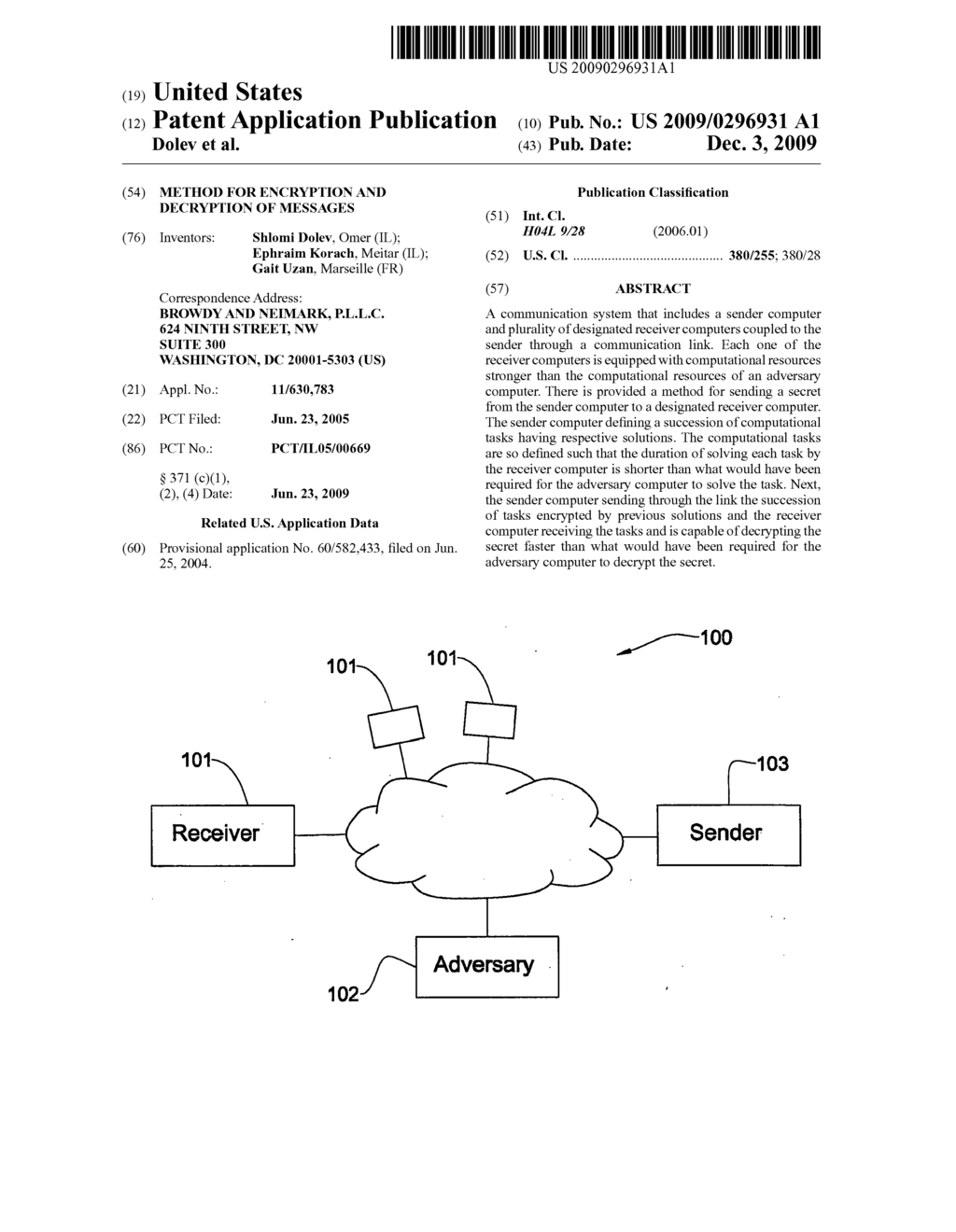 Method for encryption and decryption of messages - diagram, schematic, and image 01