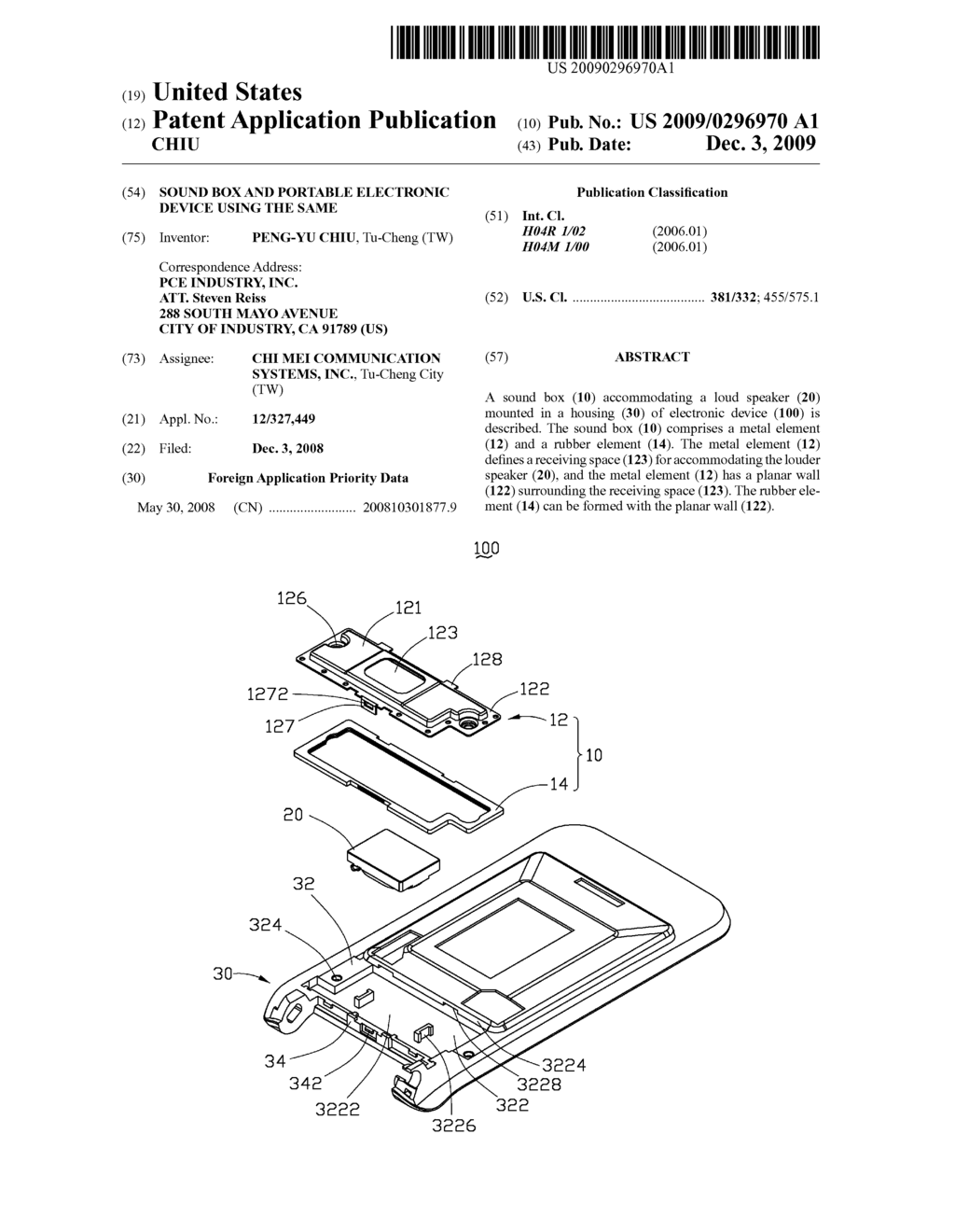 SOUND BOX AND PORTABLE ELECTRONIC DEVICE USING THE SAME - diagram, schematic, and image 01