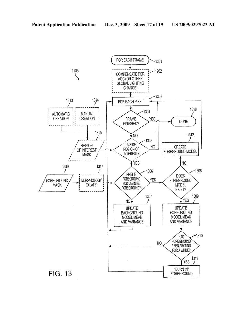 VIDEO SEGMENTATION USING STATISTICAL PIXEL MODELING - diagram, schematic, and image 18