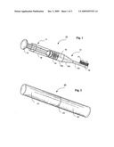 Brush device for dispensing liquid material by using plunger means diagram and image