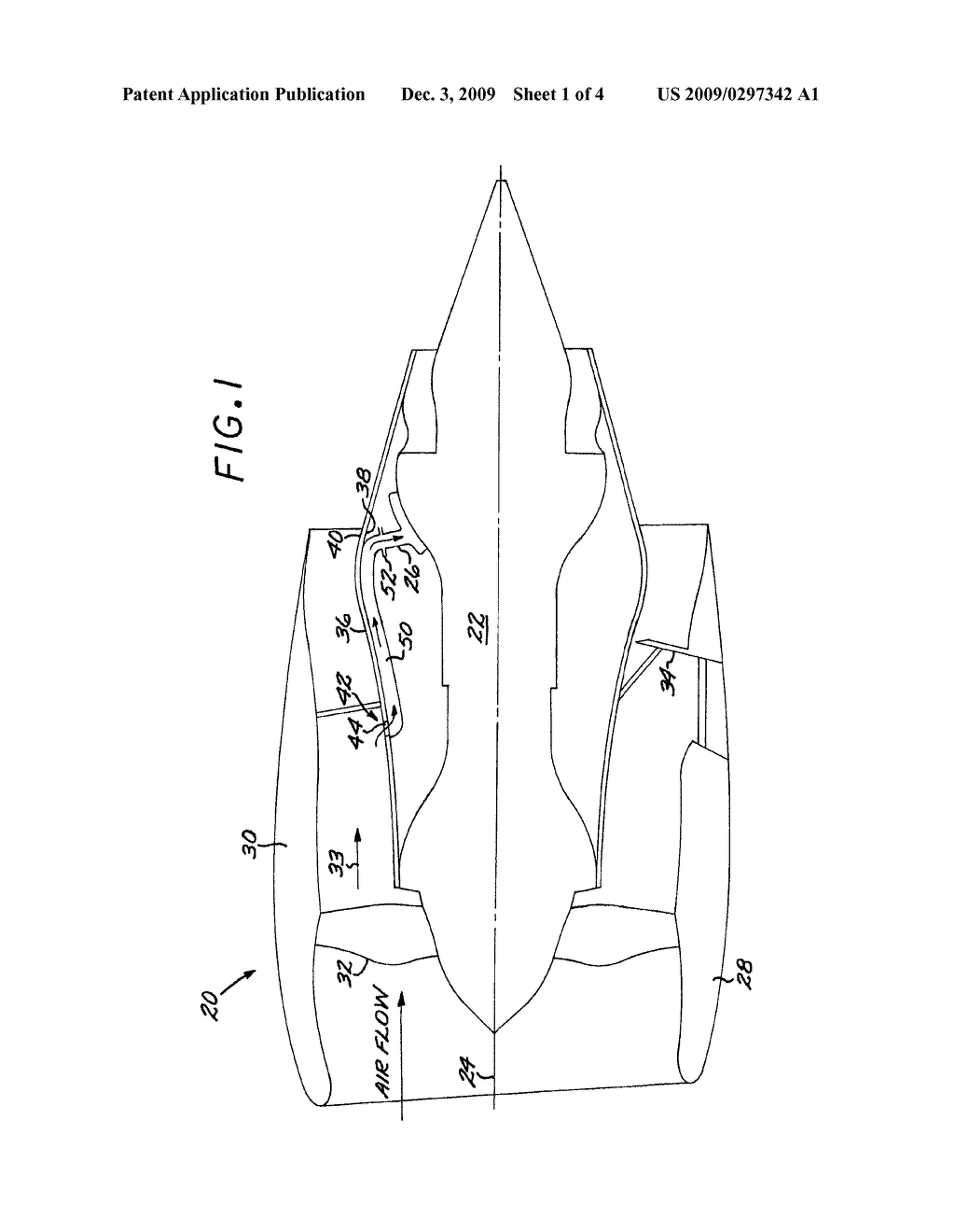 GAS TURBINE ENGINE HAVING A COOLING-AIR NACELLE-COWL DUCT INTEGRAL WITH A NACELLE COWL - diagram, schematic, and image 02