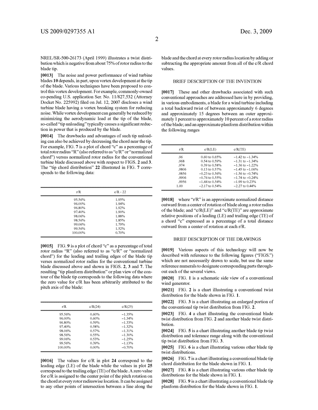 WIND TURBINE BLADE PLANFORMS WITH TWISTED AND TAPERED TIPS - diagram, schematic, and image 12