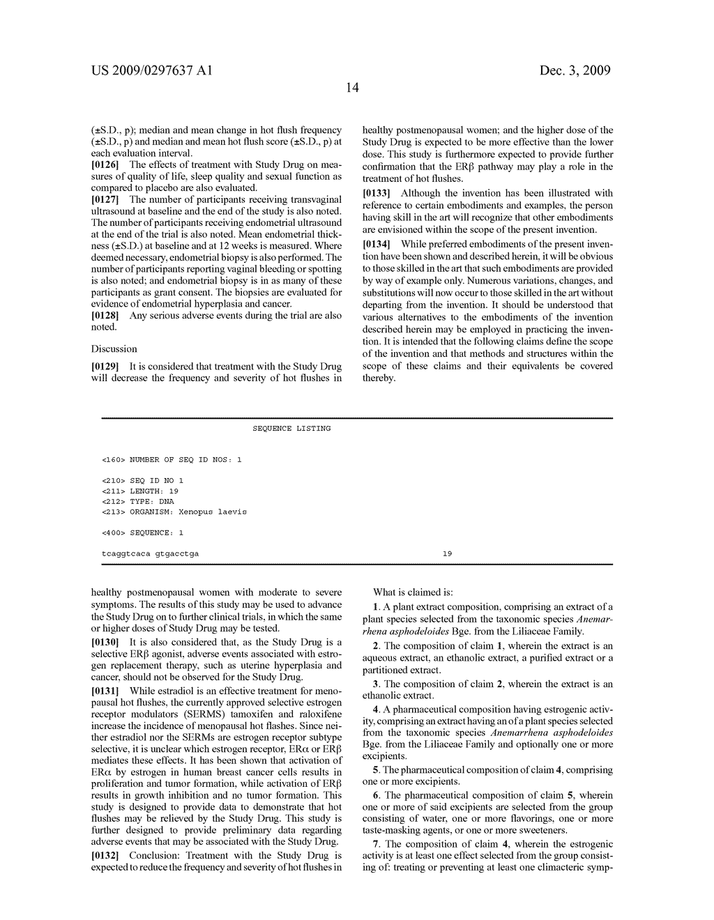 Estrogenic Extracts of Anemarrhena Asphodeloides Bge. from the Liliaceae Family and Uses Thereof - diagram, schematic, and image 17