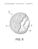 TWO-STAGE REACTION INJECTION MOLDED GOLF BALL diagram and image