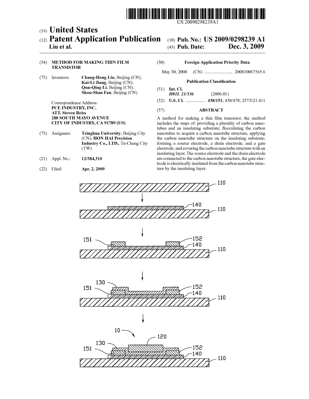 Method for making thin film transistor - diagram, schematic, and image 01